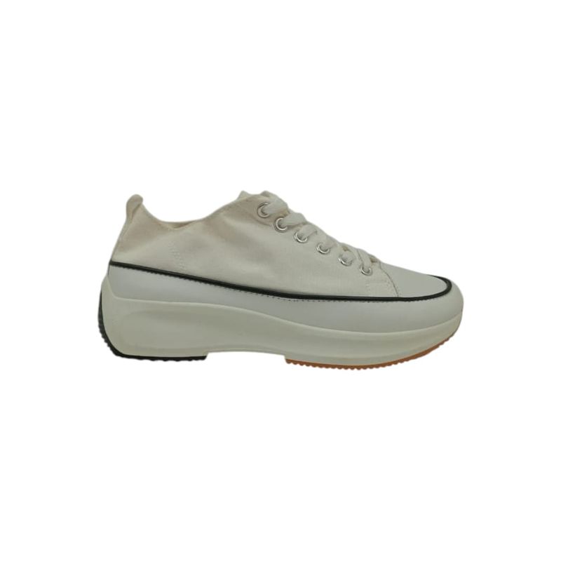 HERIEL - Zapatilla Blanca Textil Mujer