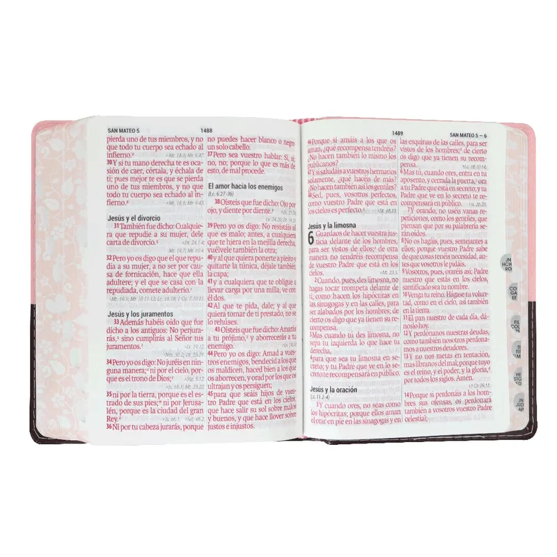 SOCIEDADES BIBLICAS UNIDAS - Biblia Letra Grande 11 puntos tamaño compacto duotono rosa marrón