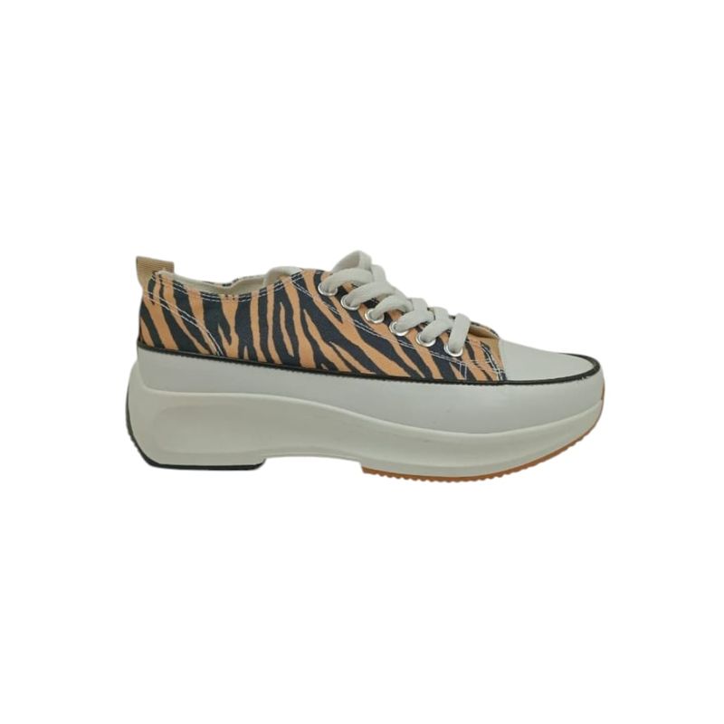 HERIEL - Zapatilla Café Print Plataforma