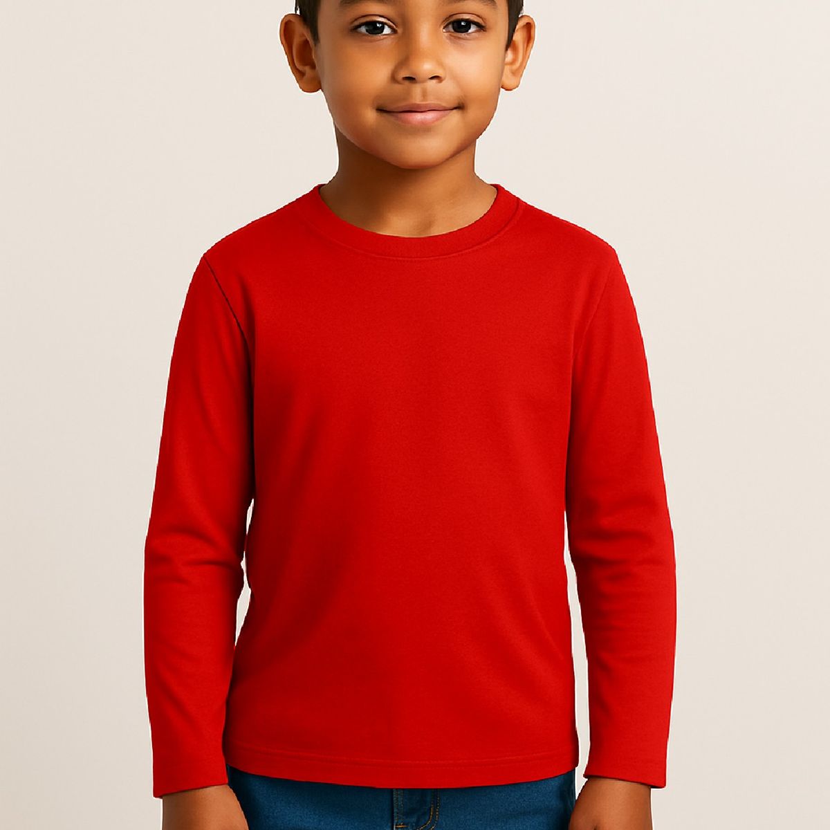 ROLY - Polera para niño manga larga cuello polo algodón premium