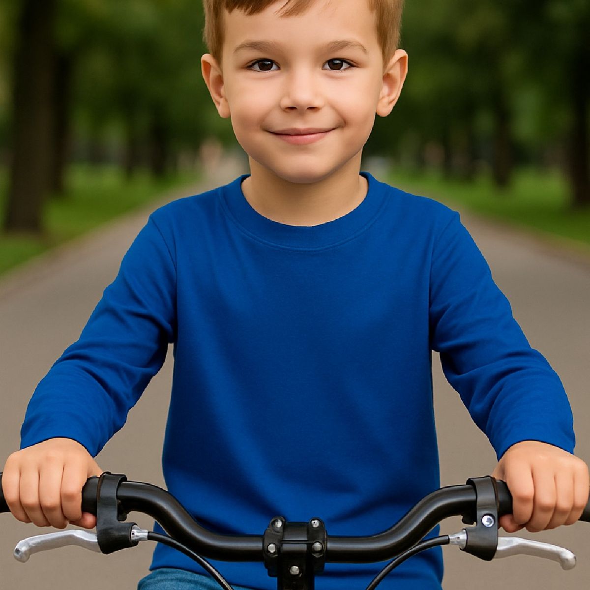 ROLY - Polera para niño manga larga cuello polo algodón premium