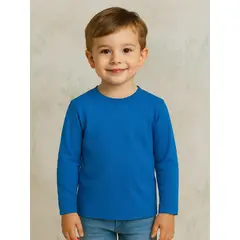ROLY - Polera para niño manga larga cuello polo algodón premium