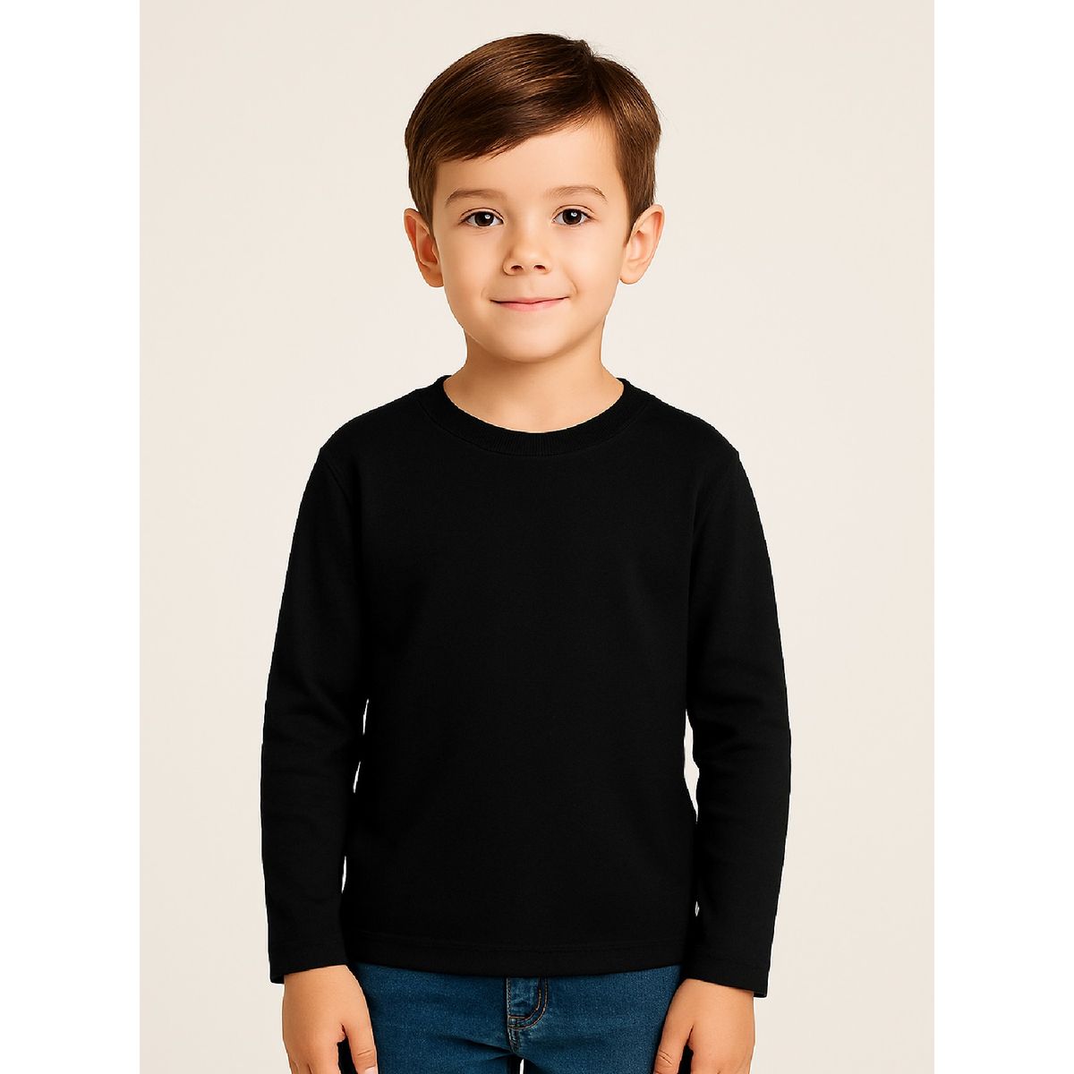 ROLY - Polera para niño manga larga cuello polo algodón premium