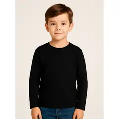 ROLY - Polera para niño manga larga cuello polo algodón premium