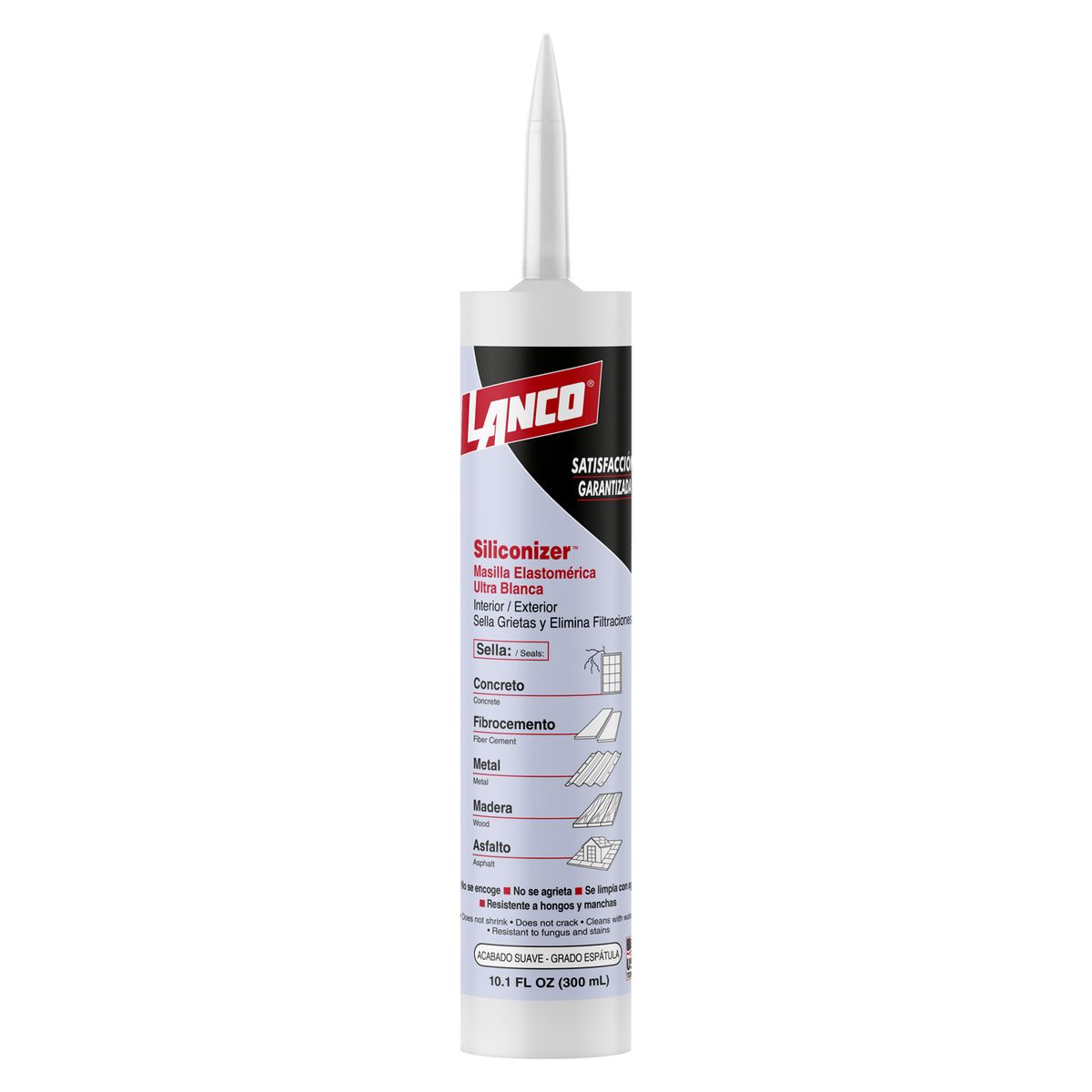 LANCO - Lanco Masilla Elastomérica Siliconizer Blanco 300 ML