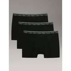 CALVIN KLEIN - Pack 3 Bóxers Brief Reconsidered Surge Negro
