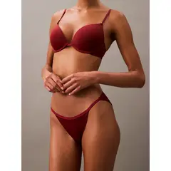 CALVIN KLEIN - Calzón Bikini String Ideal Stretch Micro Rojo