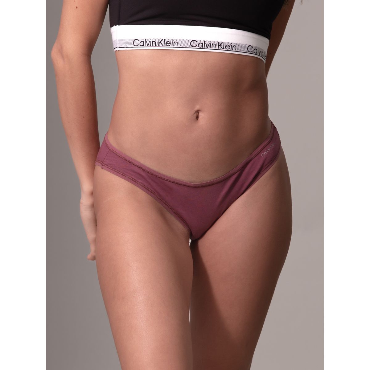 CALVIN KLEIN - Calzón Bikini Ideal Cotton Burdeo Calvin Klein