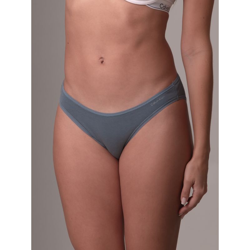 CALVIN KLEIN - Calzón Bikini Ideal Cotton Gris Calvin Klein