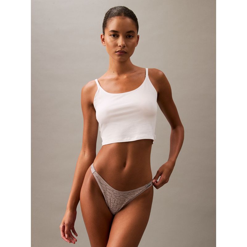CALVIN KLEIN - Colaless Modern Logo Lace Gris Calvin Klein