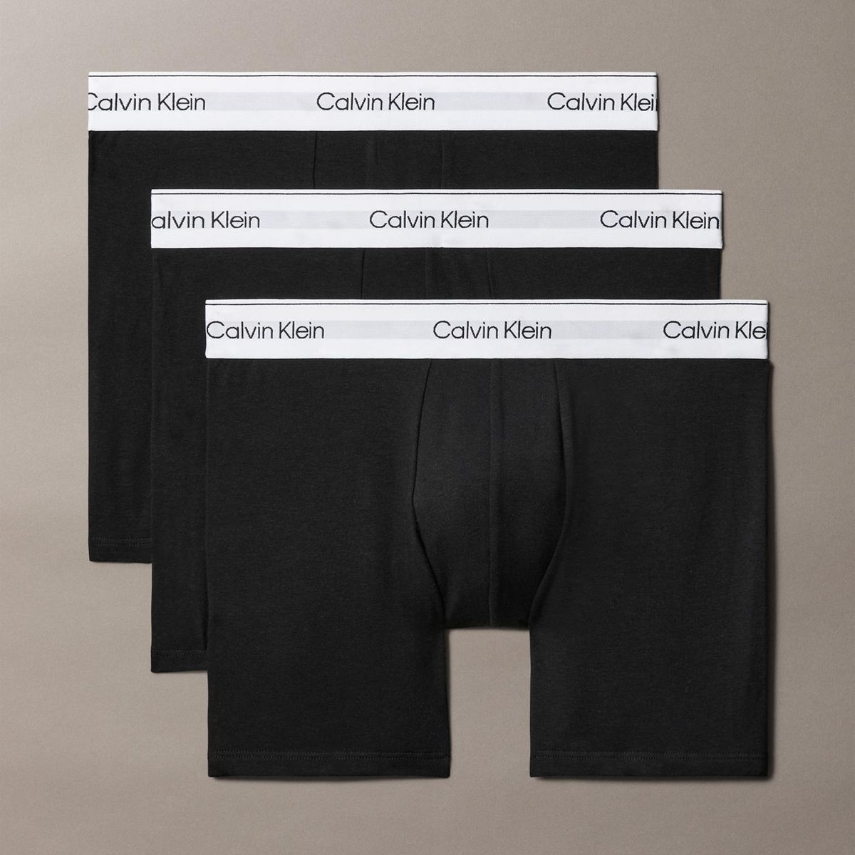 CALVIN KLEIN - Pack 3 Bóxers Brief Icon Cotton Stretch Negro Calvin Klein