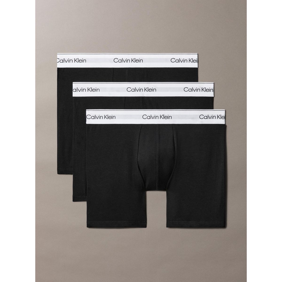 CALVIN KLEIN - Pack 3 Bóxers Brief Icon Cotton Stretch Negro Calvin Klein