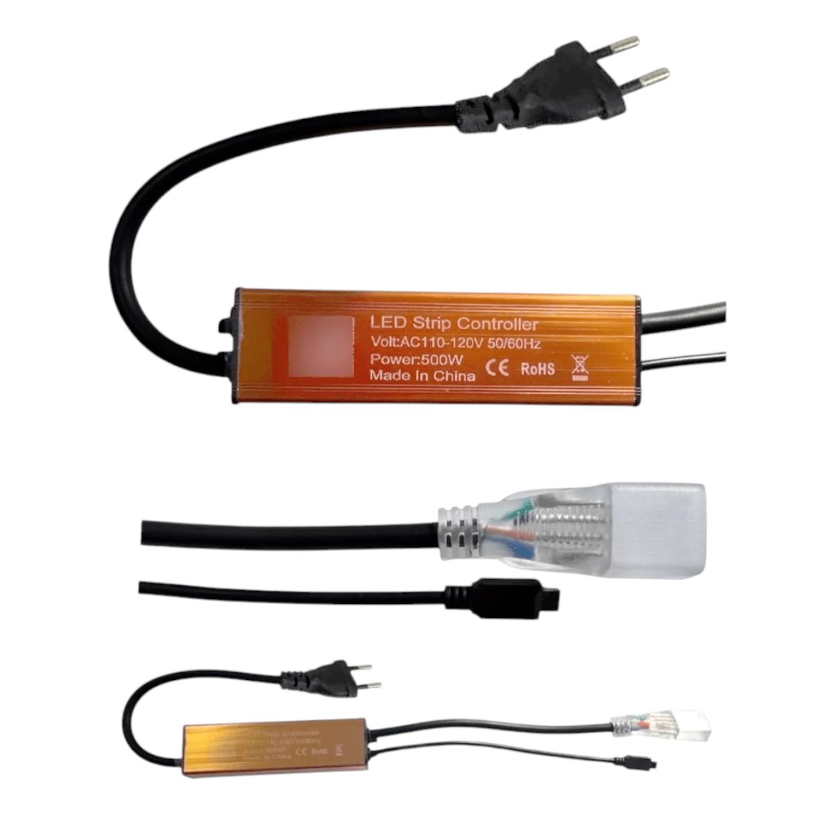 GENERICO - 2 Control Remoto RGB 220V Bluetooth 1000W 10mm Para Cinta Led