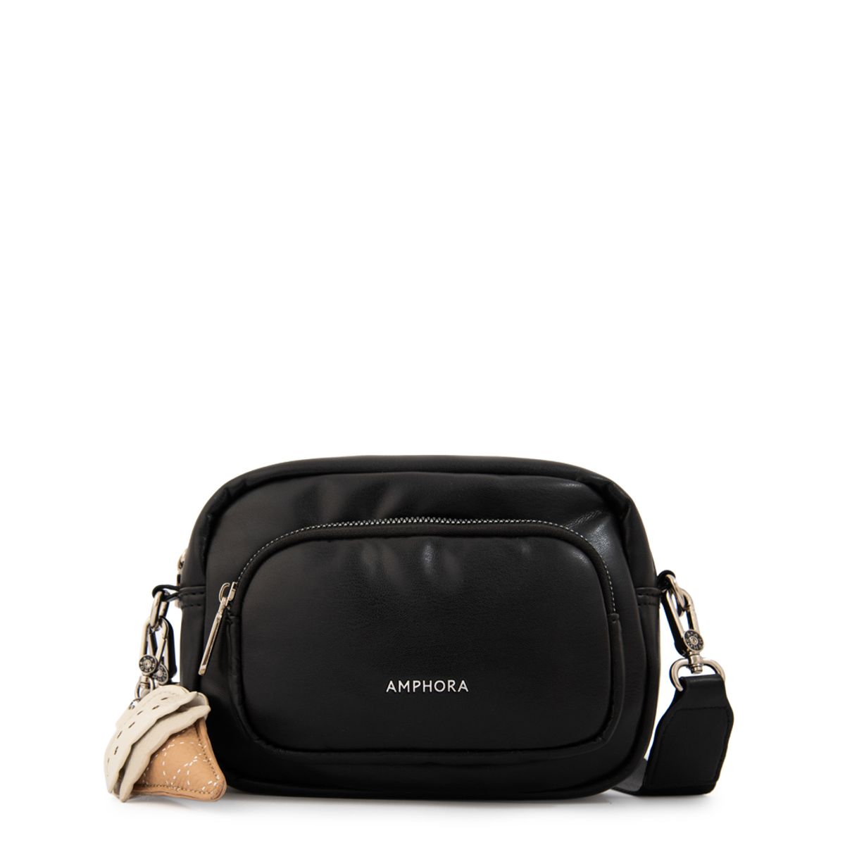AMPHORA - Cartera bandolera gelatto pequeña negro