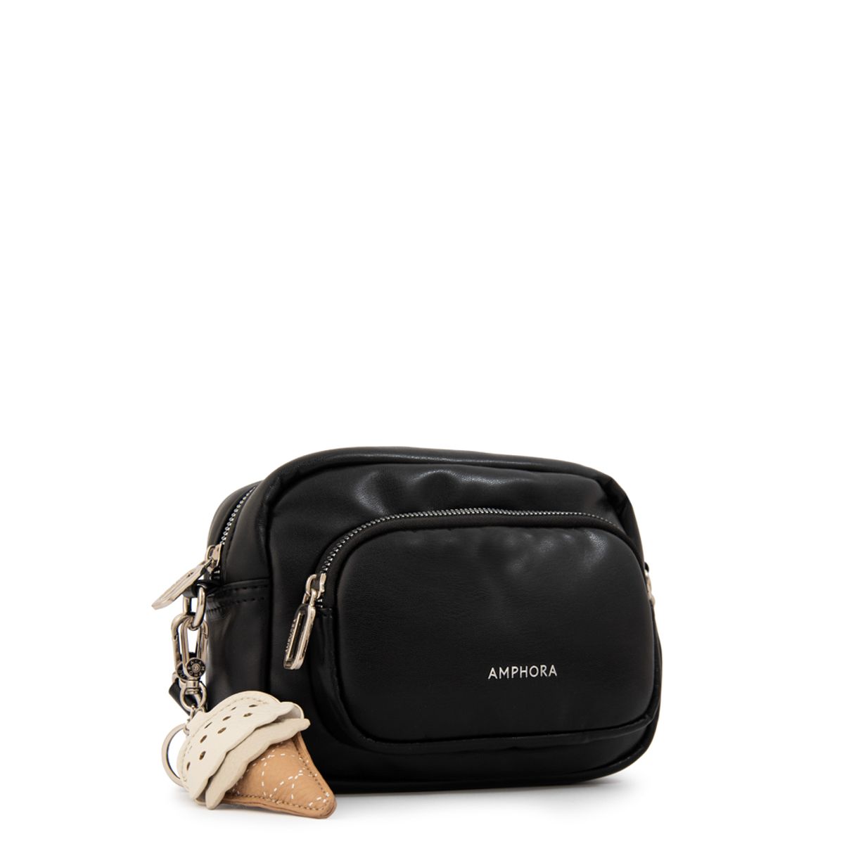 AMPHORA - Cartera bandolera gelatto pequeña negro