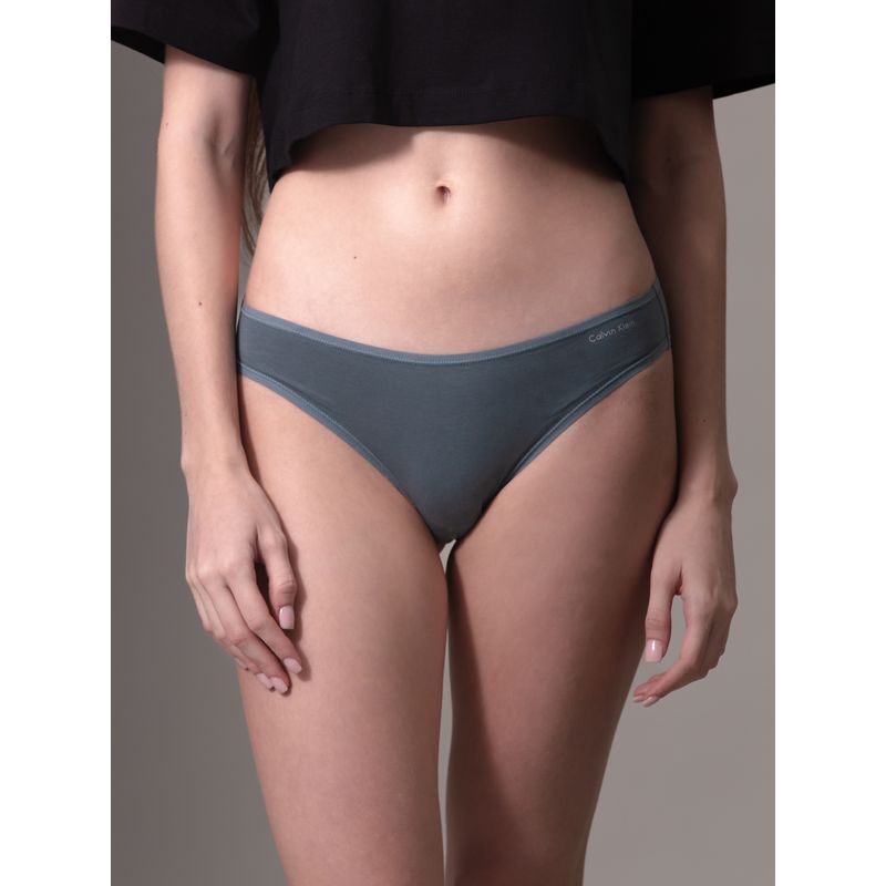 CALVIN KLEIN - Calzón Bikini From Cotton Gris Calvin Klein