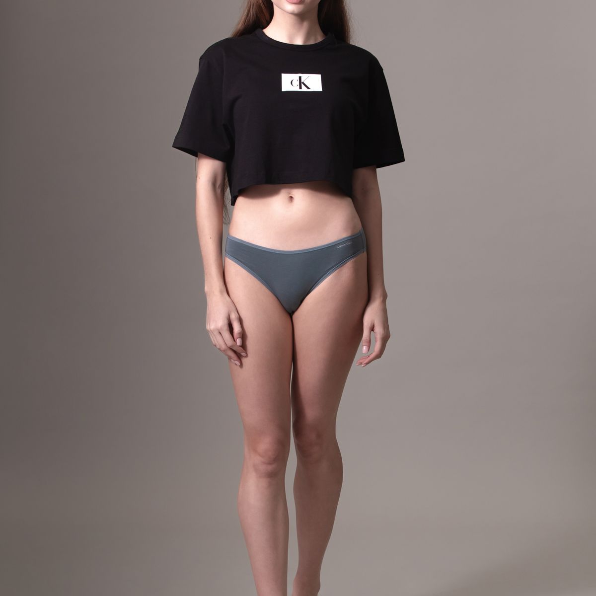 CALVIN KLEIN - Calzón Bikini From Cotton Gris Calvin Klein