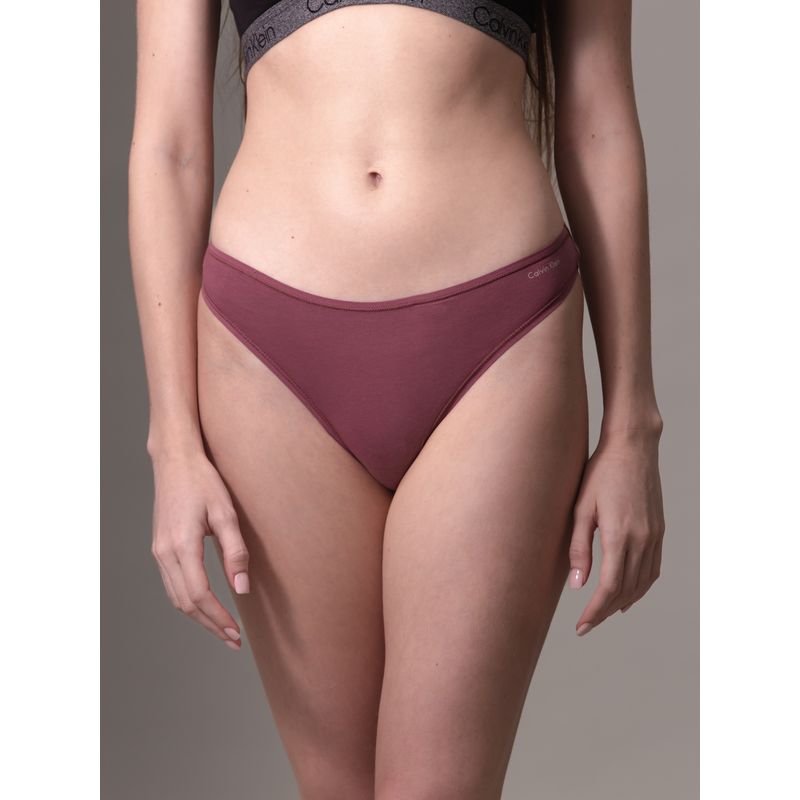 CALVIN KLEIN - Colaless From Cotton Burdeo Calvin Klein