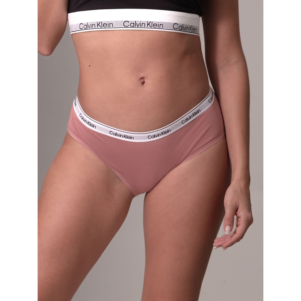 CALVIN KLEIN - Calzón Hipster Modern Logo Rosado Calvin Klein