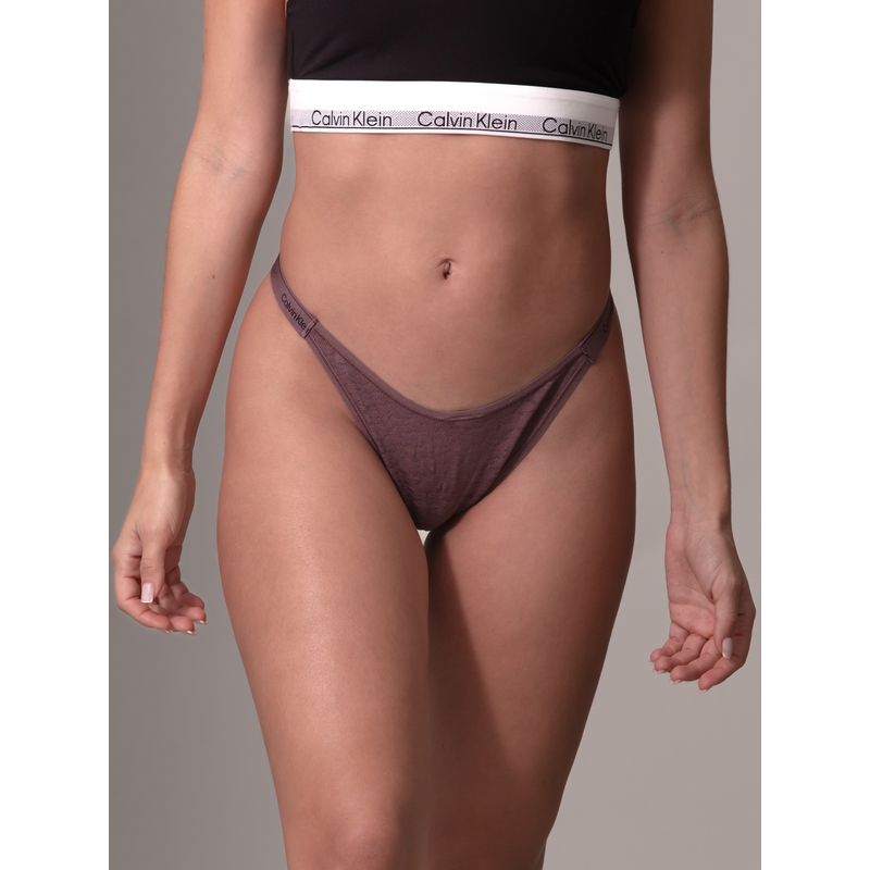 CALVIN KLEIN - Colaless Modern Logo Lace Café Calvin Klein