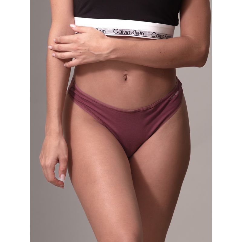 CALVIN KLEIN - Colaless Ideal Cotton Burdeo Calvin Klein