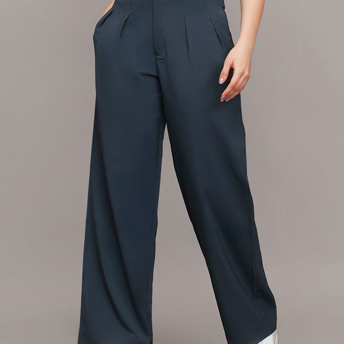 CALVIN KLEIN - Pantalón Tailored de Pierna Ancha Azul Calvin Klein
