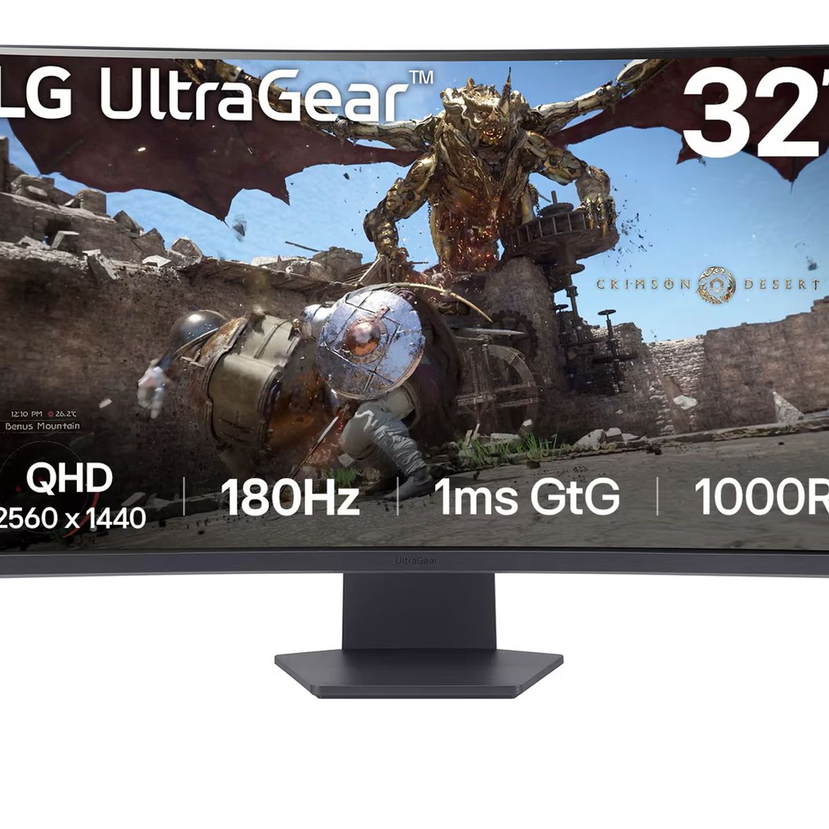 LG - Monitor Gamer LG UltraGear 32 Curvo VA QHD HDR10 180Hz 1ms