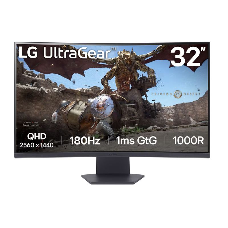 LG - Monitor Gamer LG UltraGear 32 Curvo VA QHD HDR10 180Hz 1ms