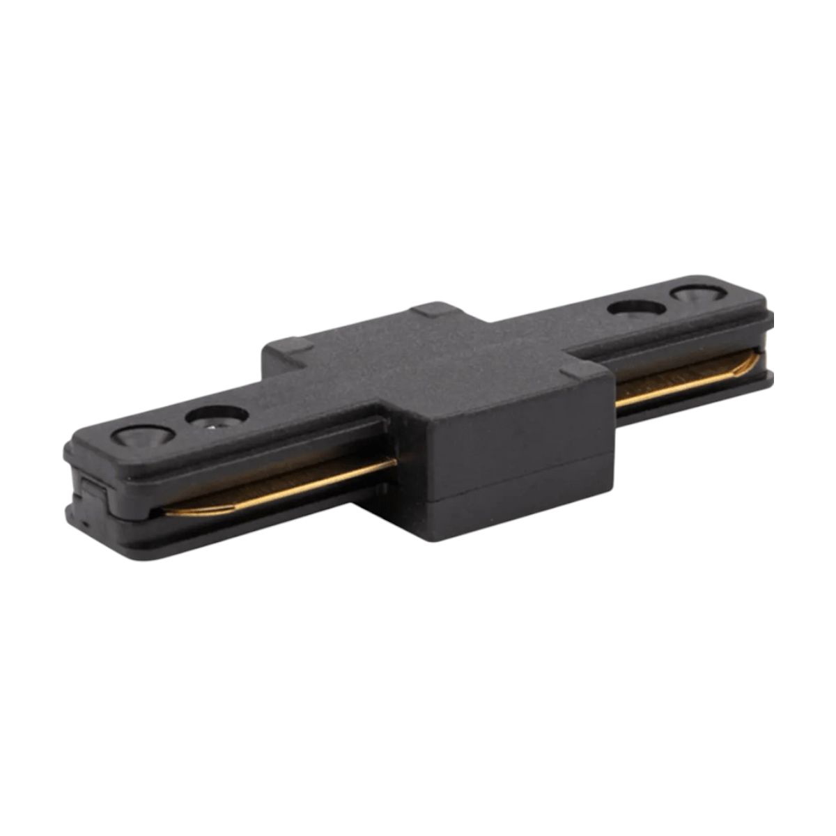 GENERICO - 10 Uniones Para Riel Energizado Monofásico Recta Negro