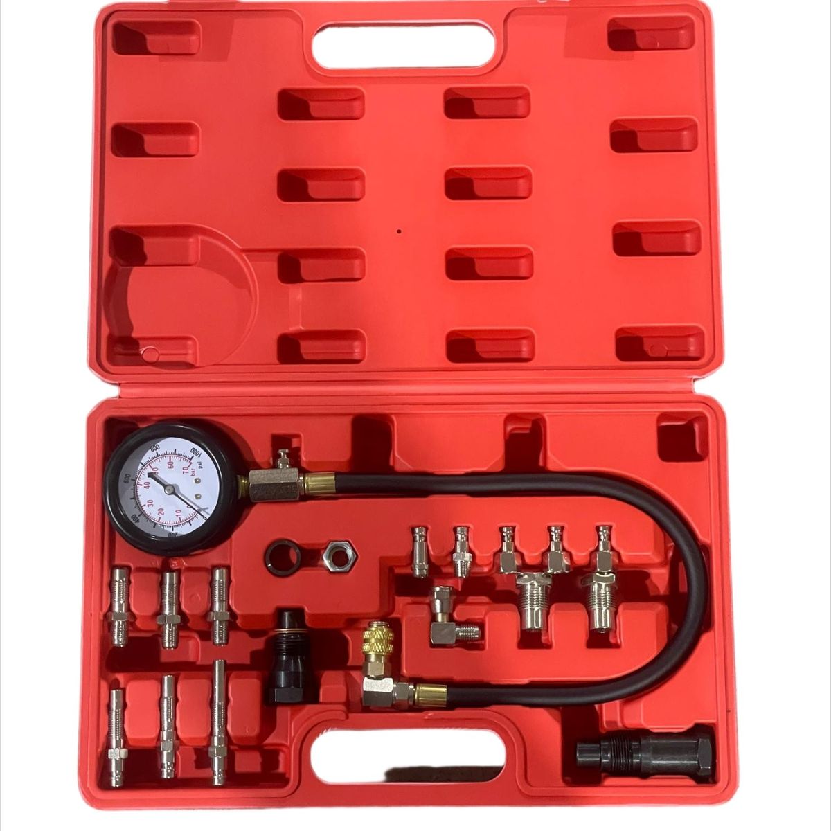 MUNDO MAGIA - Compresimetro Automotriz Diesel Petrolero Universal 19 Pcs