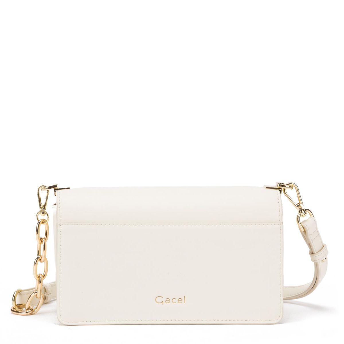 GACEL - Cartera - Retro Con Tapa Pequeña - Gacel - Off White