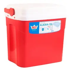 REYPLAST - Cooler Nevera Caba Hielera 35 Litros Rojo