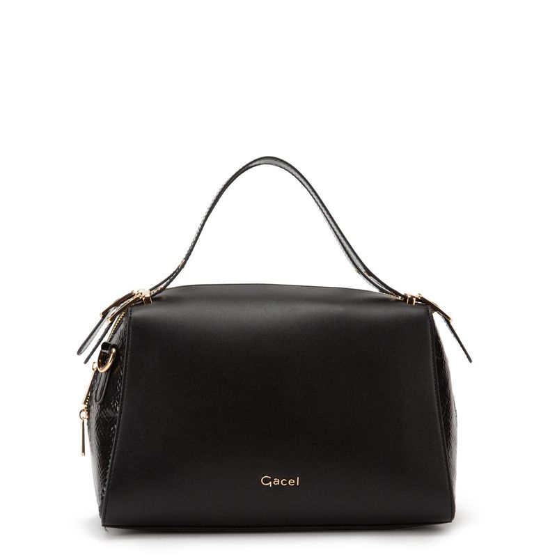GACEL - Cartera - Dos Asas Mediana - Gacel - Negro