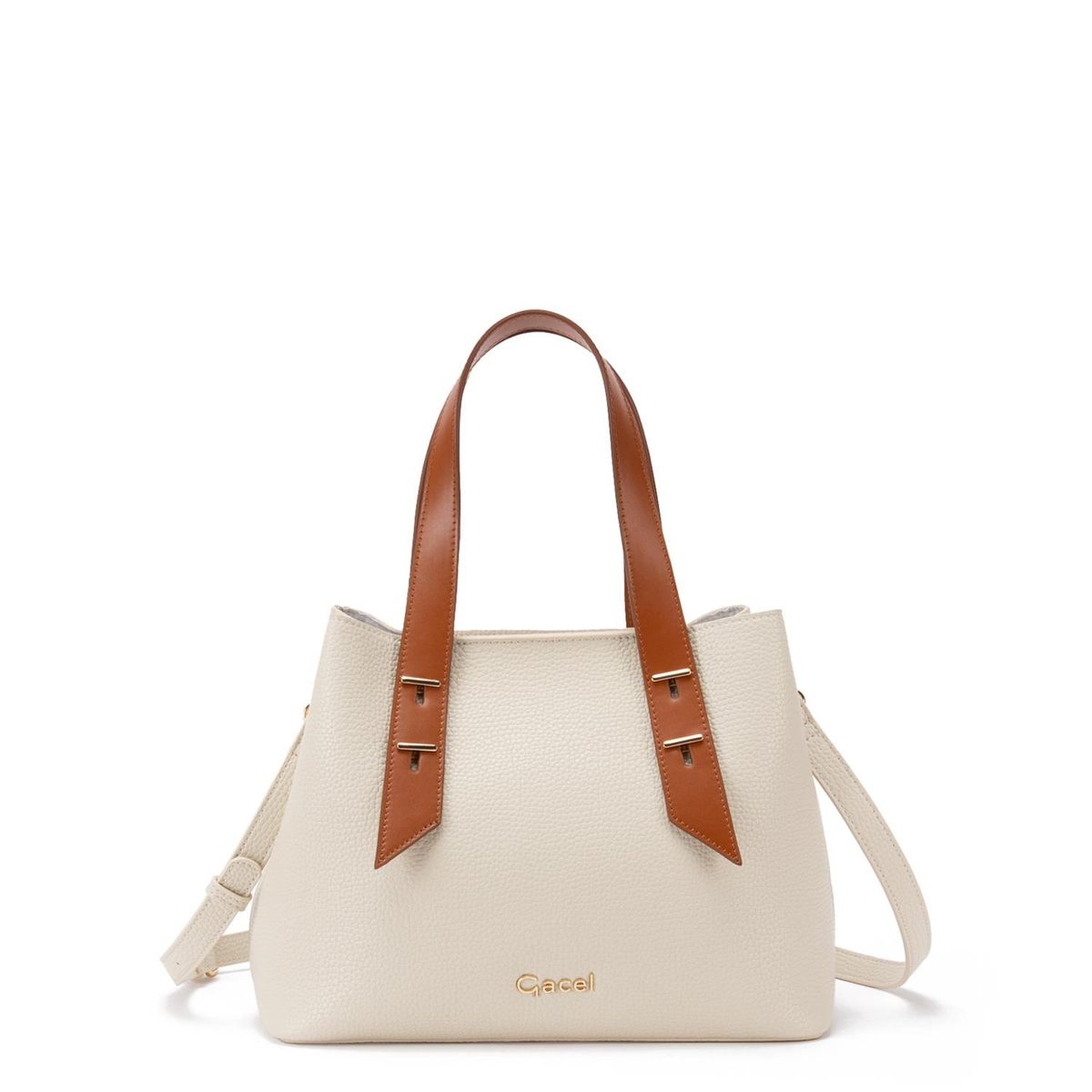 GACEL - Cartera - Dos Asas Mediana - Gacel - Blanco