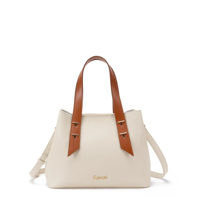GACEL - Cartera - Dos Asas Mediana - Gacel - Blanco