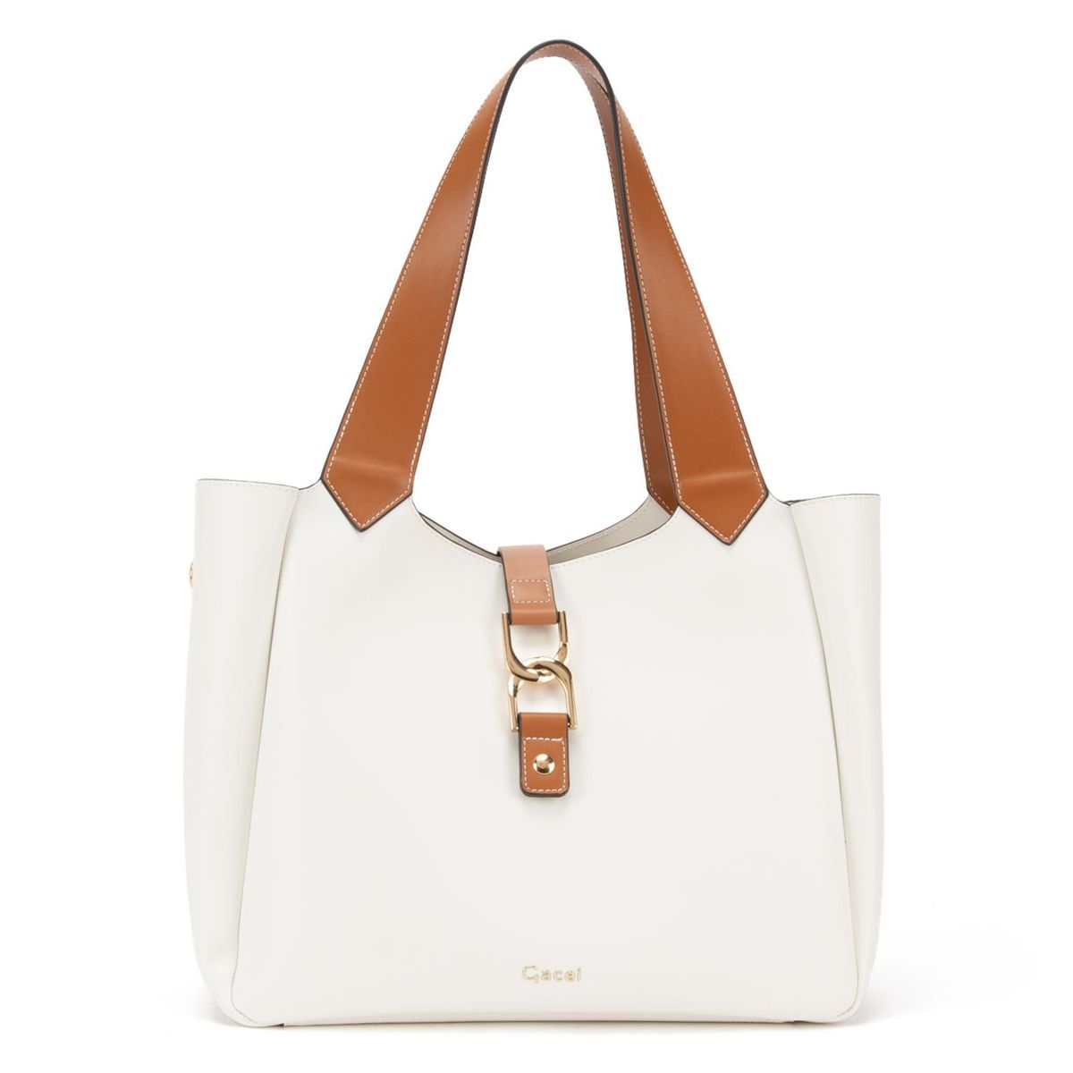 GACEL - Cartera - Dos Asas Grande - Gacel - Blanco