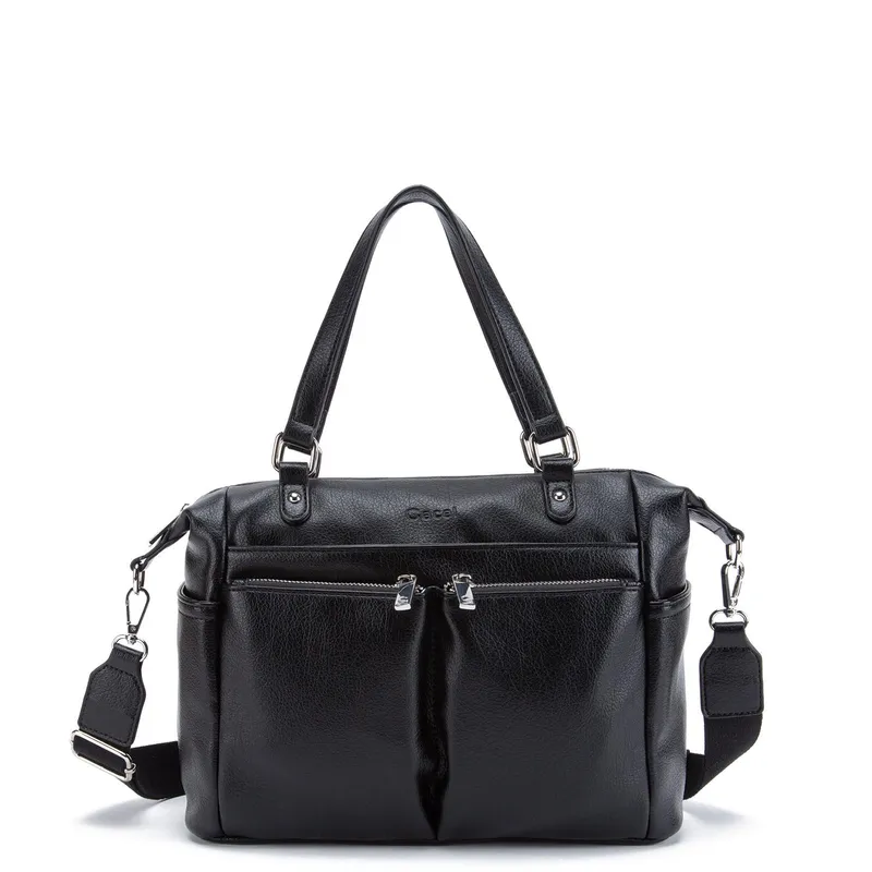 GACEL - Cartera - Dos Asas Mediana - Gacel - Negro