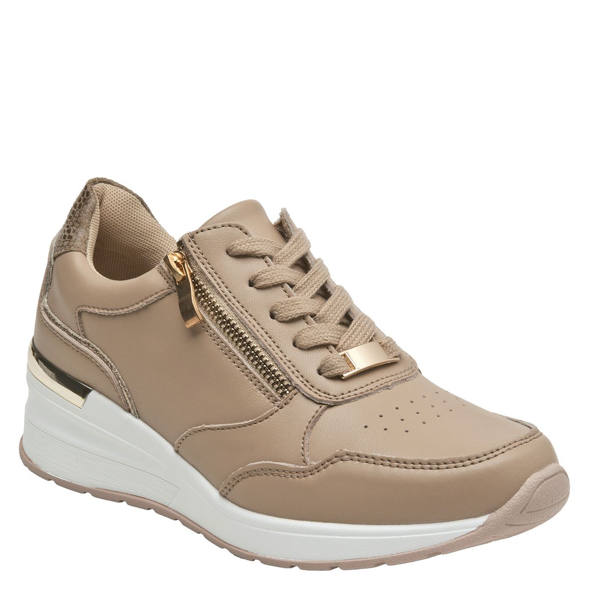BRUNO ROSSI - Zapatilla Mujer Casual Beige Bruno Rossi