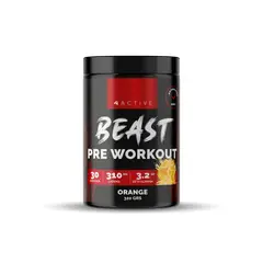 4ACTIVE - Beast Pre Workout 30 Servicios - Naranja