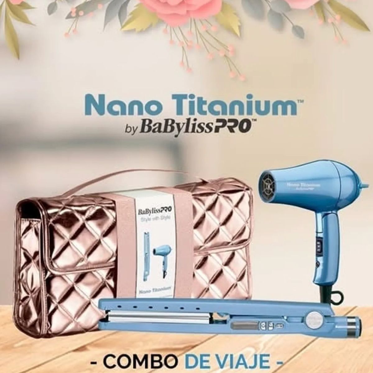 BABYLISS PRO - Kit Travel Plancha 32mm Y Secador mini Babylisspro 2UN