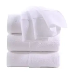 GARSIL - Pack De 4 Toallas Blancas Algodón 75x35 cm Baño Hotel 130 grs