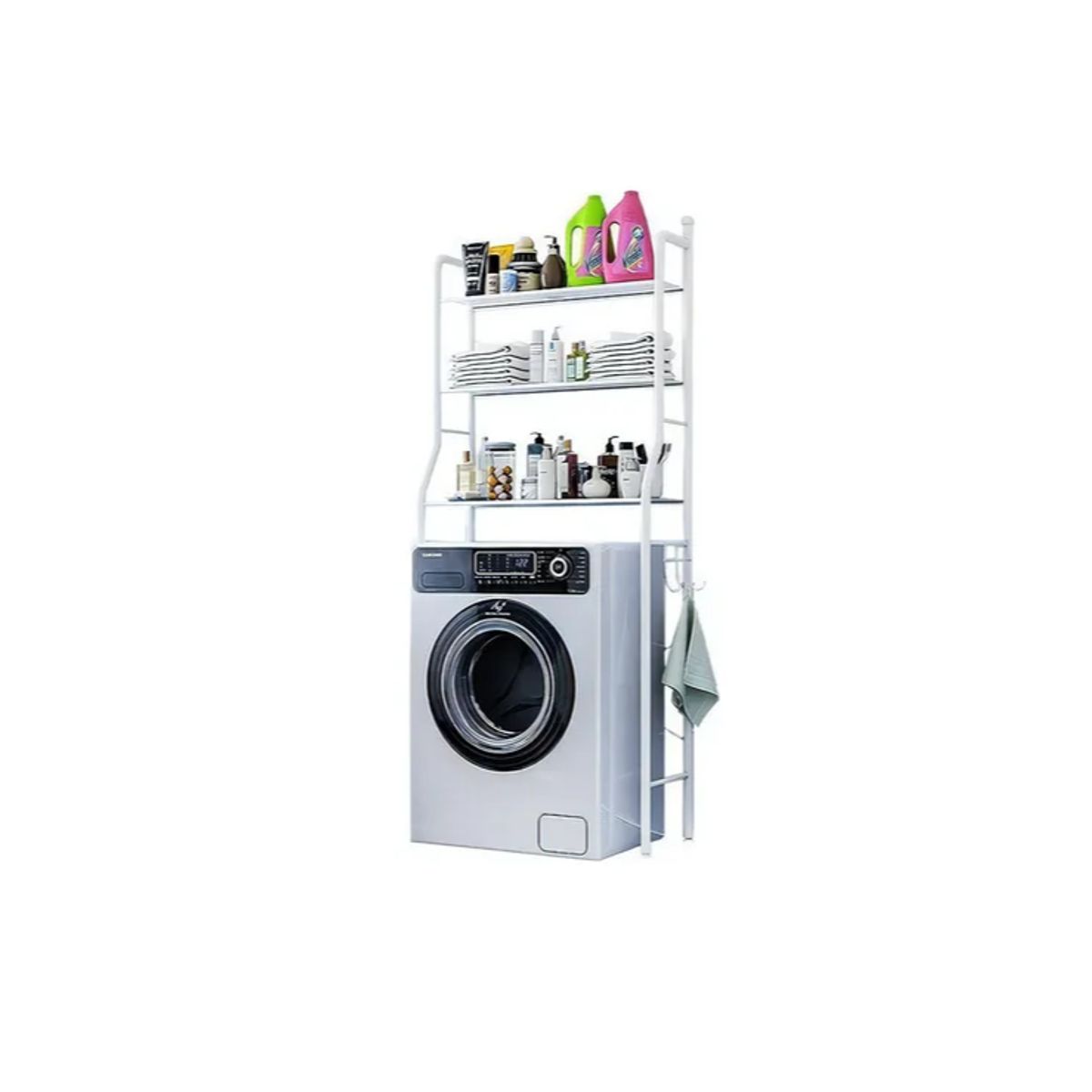 GENERICO - Organizador Estante De Lavadora Baño Metalico Rack 3