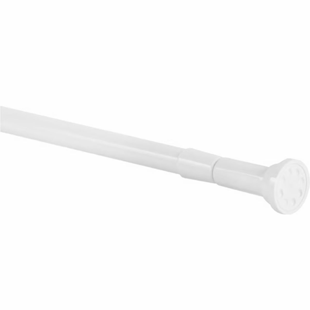 GENERICO - Barra extensible 110-200cms cortina de ducha acero cromada blanco