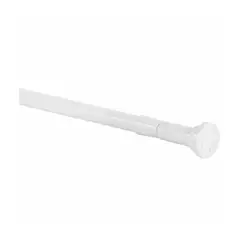 GENERICO - Barra extensible 110-200cms cortina de ducha acero cromada blanco