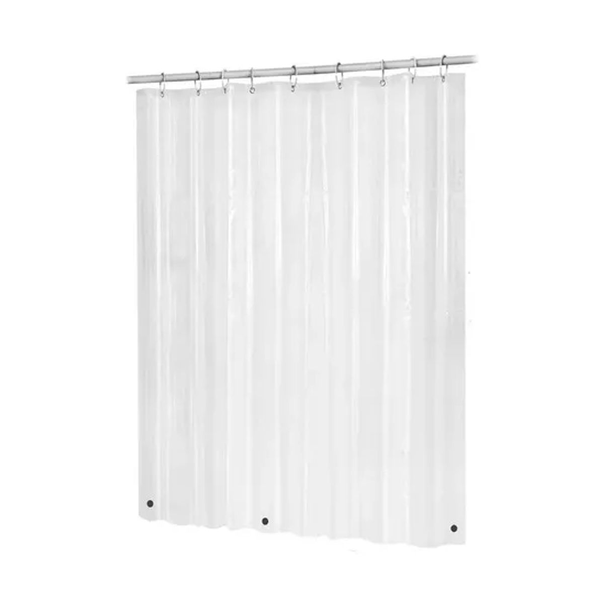GENERICO - Forro cortina baño transparente con imán 178 x 180 cm blanco