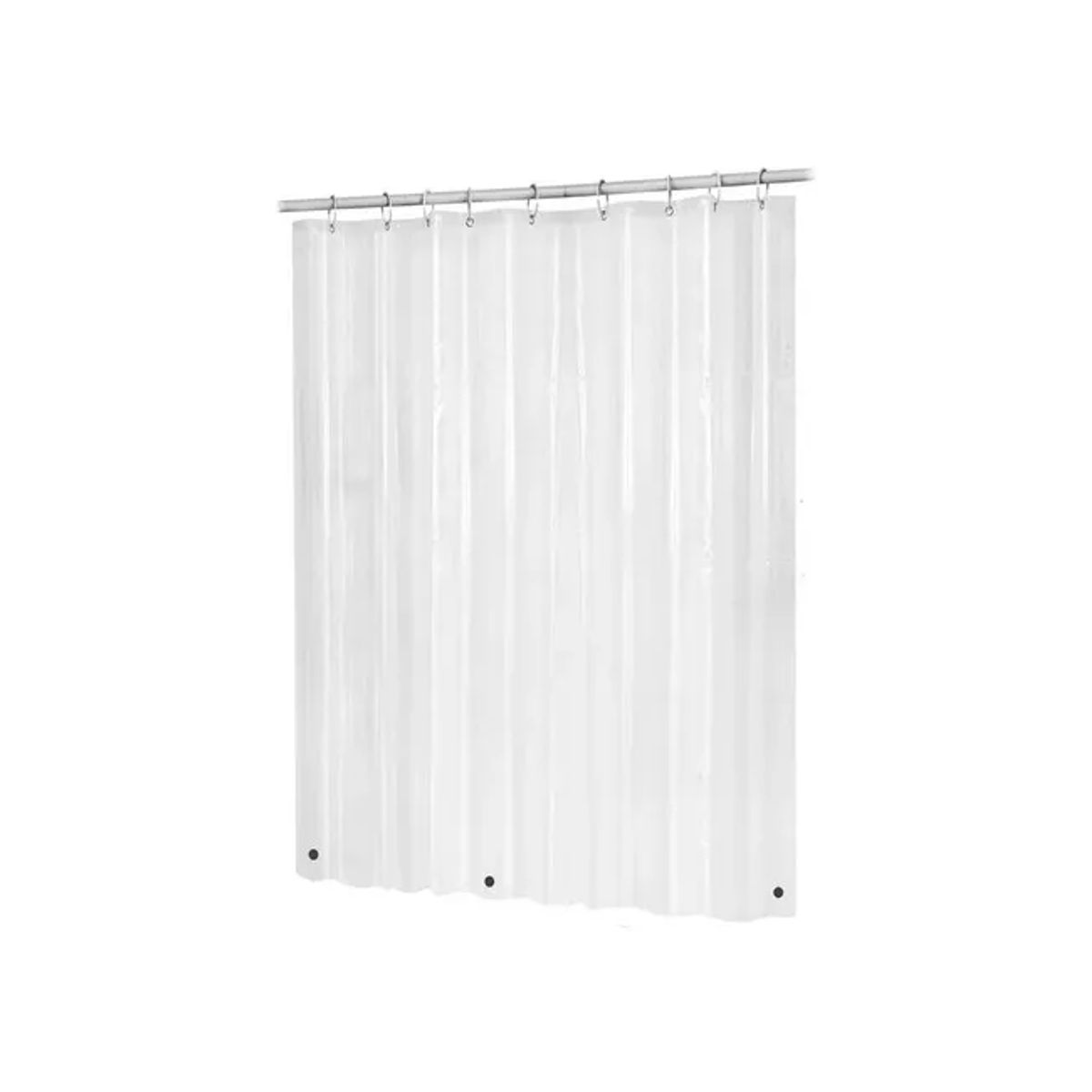 GENERICO - Forro cortina baño transparente con imán 178 x 180 cm blanco