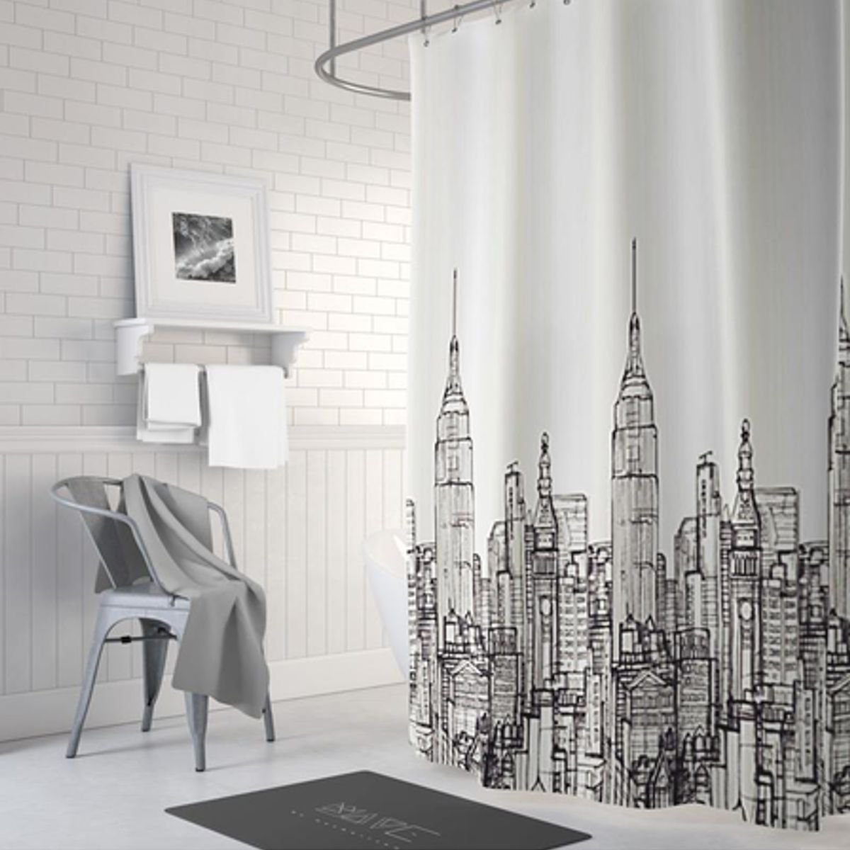 GENERICO - Cortina de baño 180x180 - City