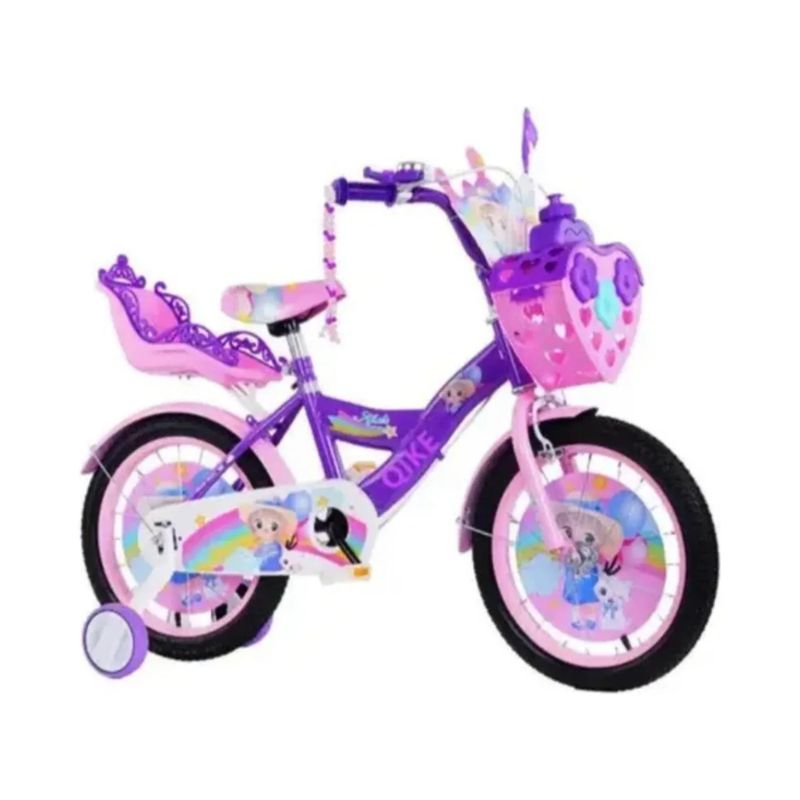 GENERICO - Bicicleta Infantil con Ruedas de Seguridad Aro 12  Morada