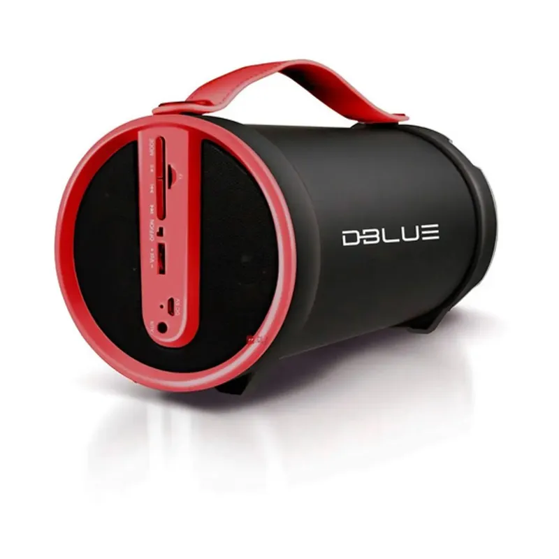 DBLUE - Parlante Bazooka Bluetooth Portátil Con Radio Rojo - Ps