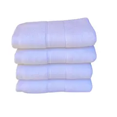 GARSIL - Pack De 4 Toallas Blancas Algodón 75x35 cm Baño Hotel
